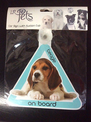 New Beagle Car sign with suction cup Beagle puppy dog beagle dog breed