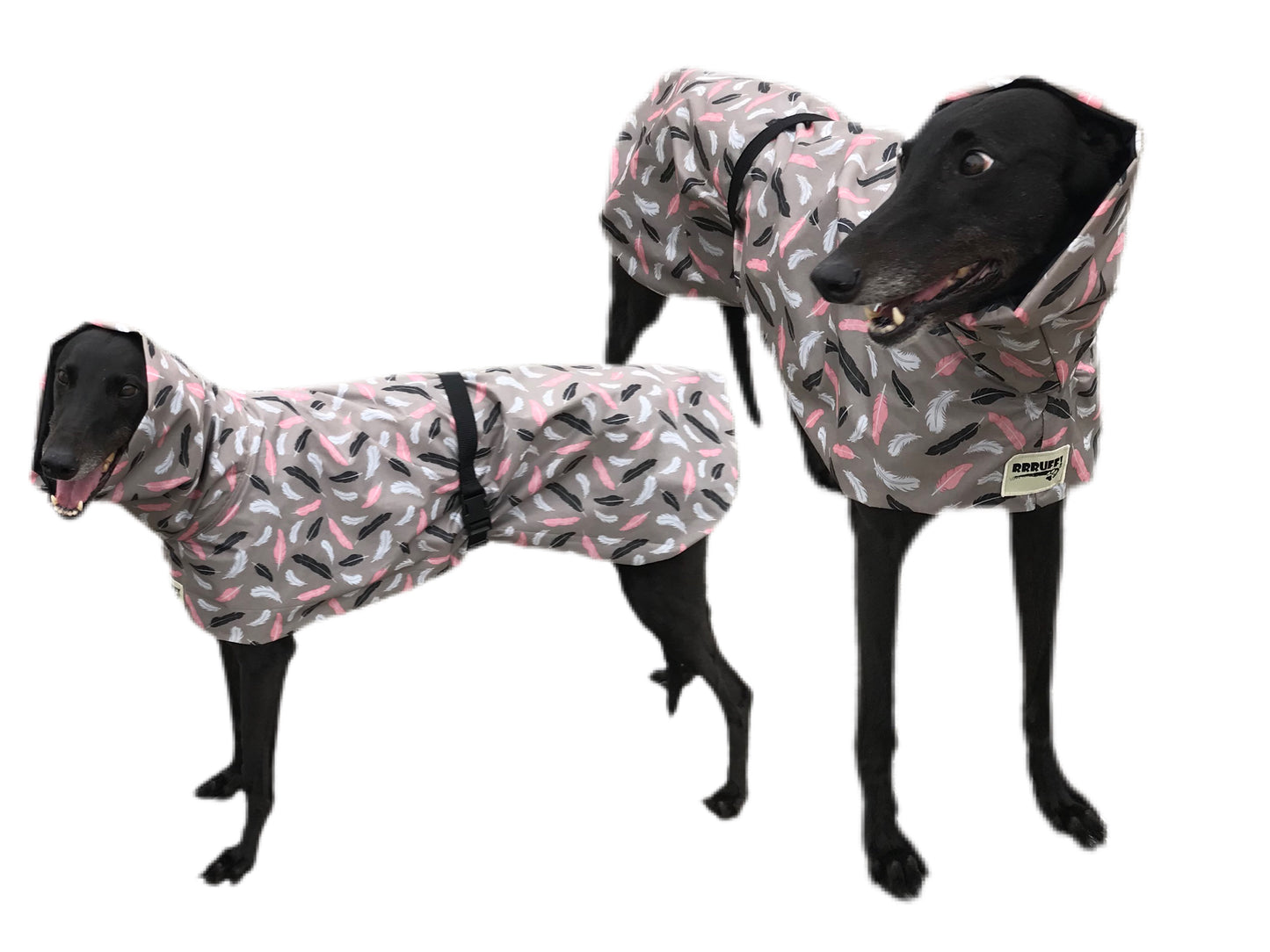 Feathers design Summer rainwear Greyhound coat deluxe style, ultra lightweight, hand washable