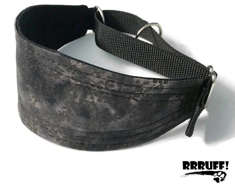 Martingale collar greyhound collar swish Smokey tones cotton fabric