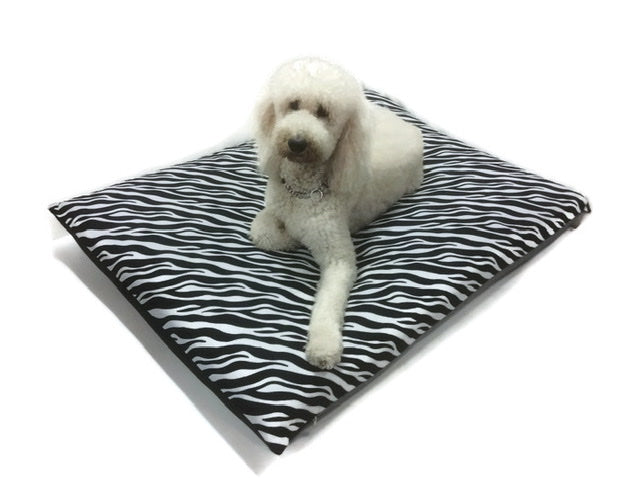Stuff It cover only cotton Zebra design washable fabric, recycled dog bed, kennel bed puppy