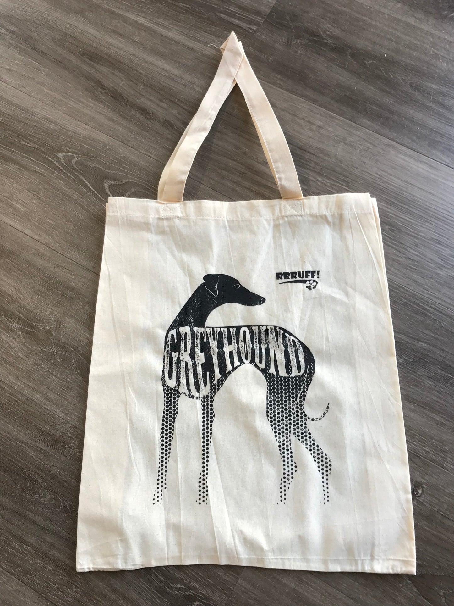 Calico tote bag book bag birthday gift shopping bag greyhound print
