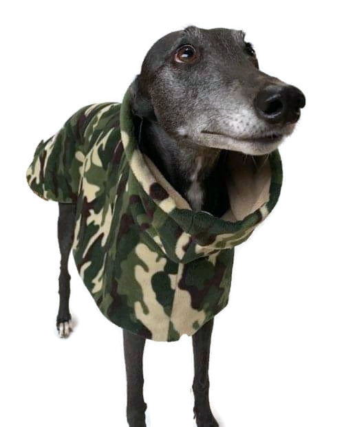 Cammo deluxe style greyhound coat camouflage double polar fleece washable