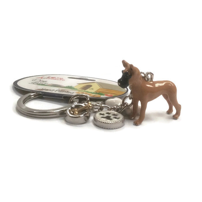 Great Dane breed 3D key ring