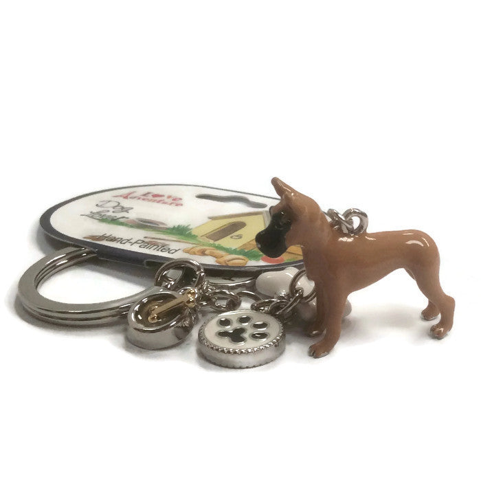 Great Dane breed 3D key ring