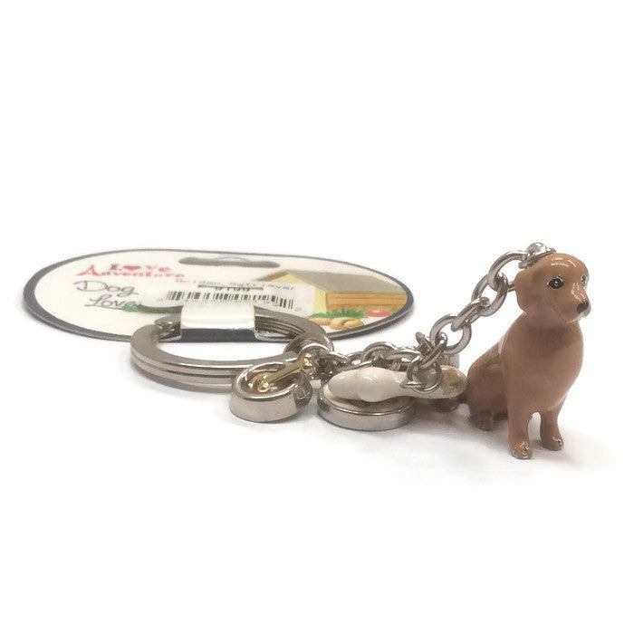 Golden retriever dog breed 3D key ring