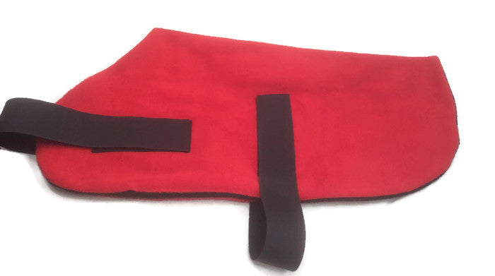 Red dog coat, extra thick polar fleece dog rug, xs,sml, lge, xxl, 4xl, greyhound