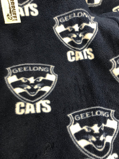 AFL Geelong inspired greyhound coat deluxe style double polar fleece washable