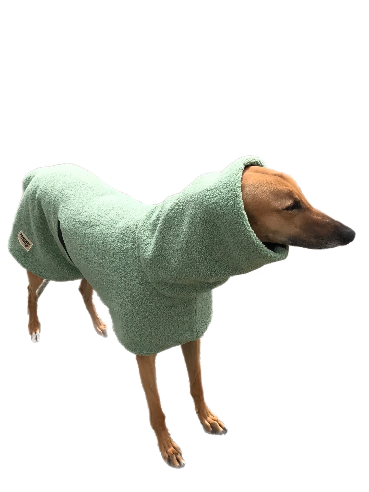 Sage teddy fleece extra thick deluxe style greyhound coat with snuggly wide neck roll