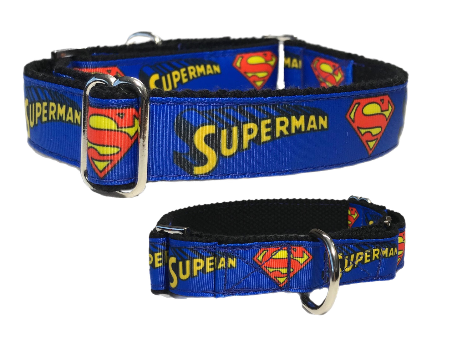 Superman design greyhound Martingale collar 25mm house collar