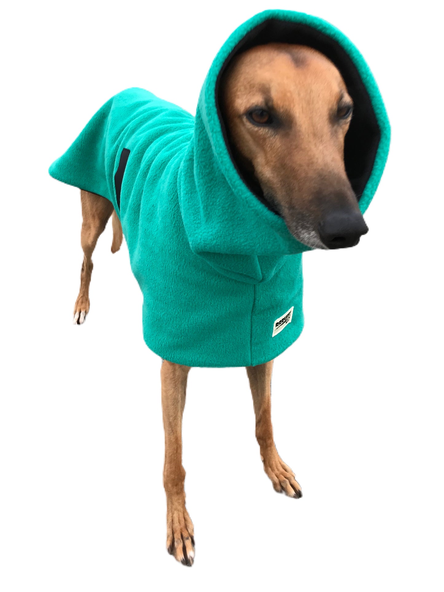 Emerald Greyhound Deluxe coat rug thick polar fleece washable extra wide neck hoodie