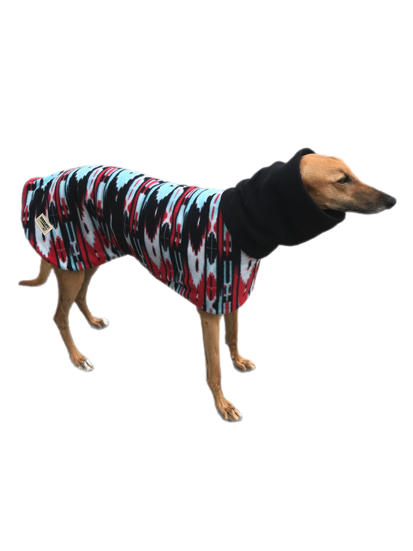 Deluxe style comfortable  greyhound coat Aztec double polar fleece washable