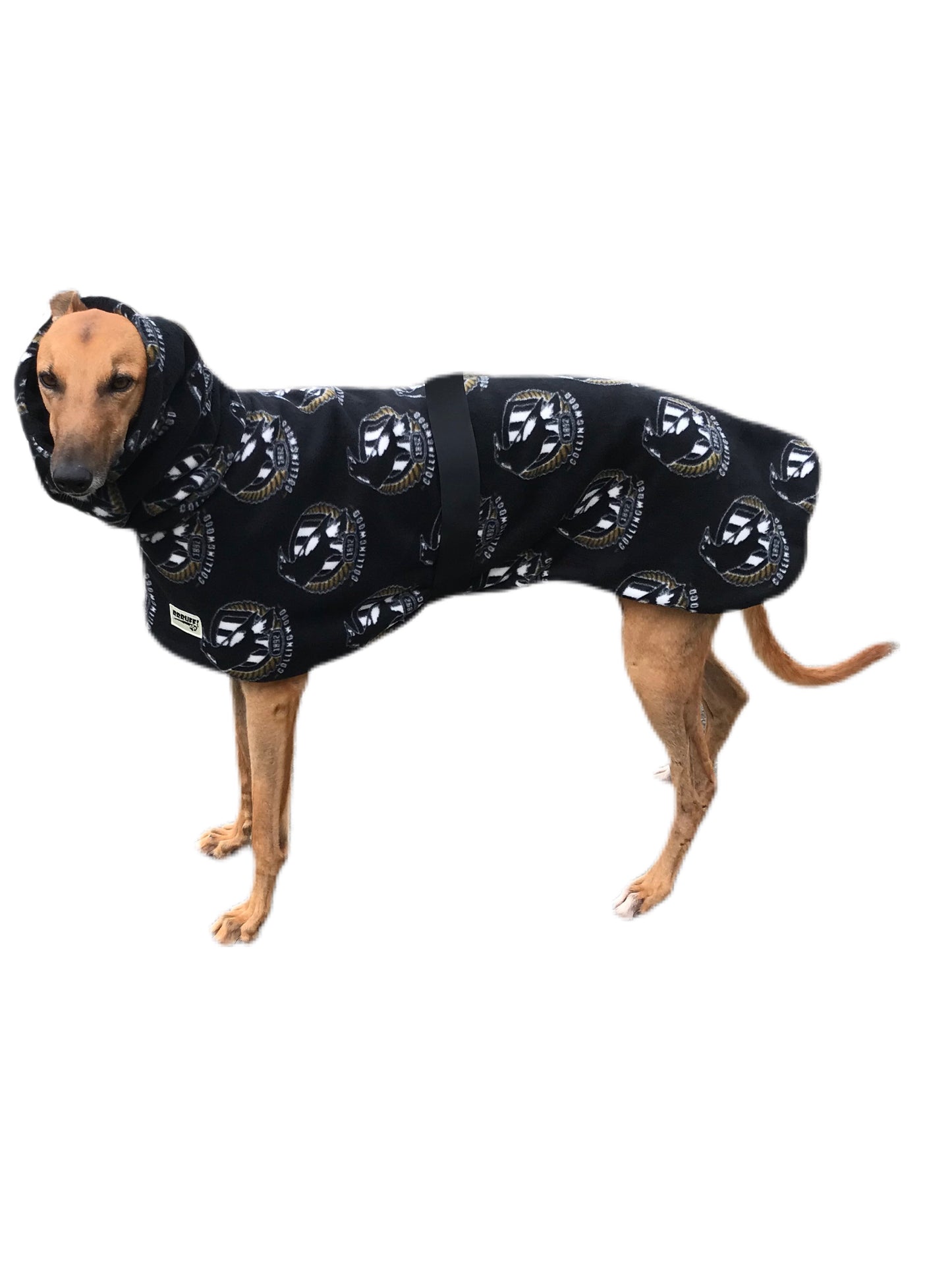 AFL Collingwood inspired greyhound coat deluxe style double polar fleece washable