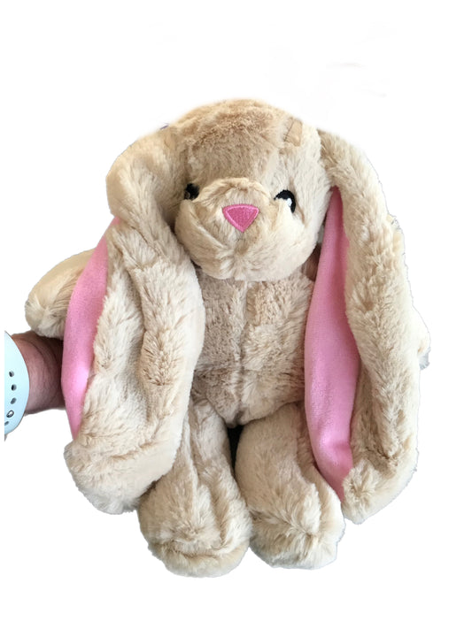 Long eared floppy rabbit plush toy with squeaker